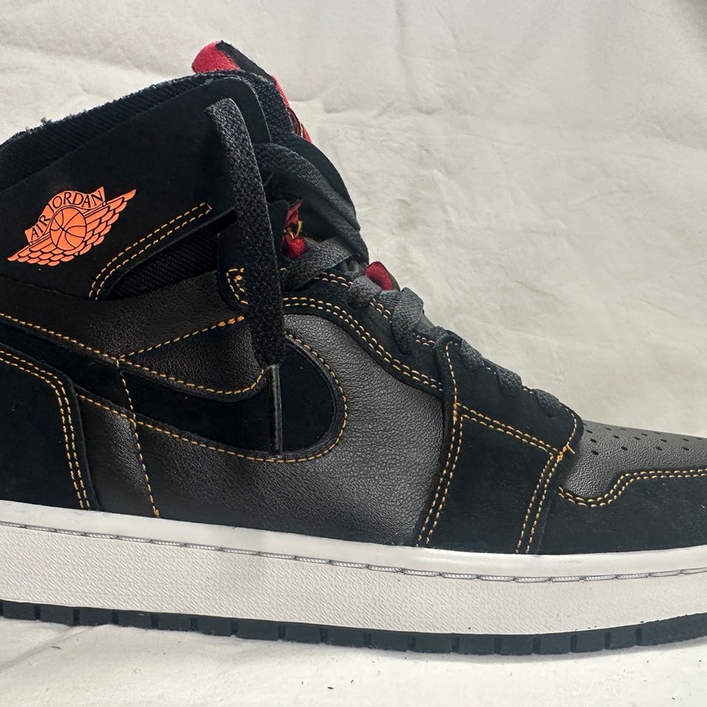 Jordan Black and Red High-Top Sneakers